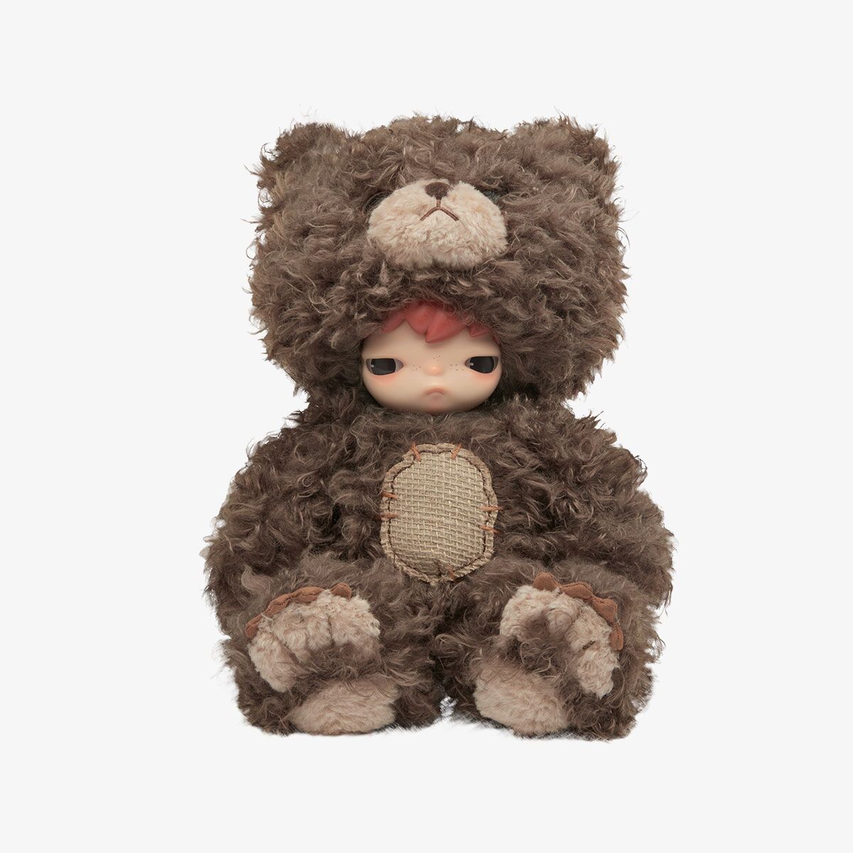 Hirono Bear Vinyl Plush Doll – 38 cm Designer Art Plush Collectible | Hand-Finished Soft Sculpture