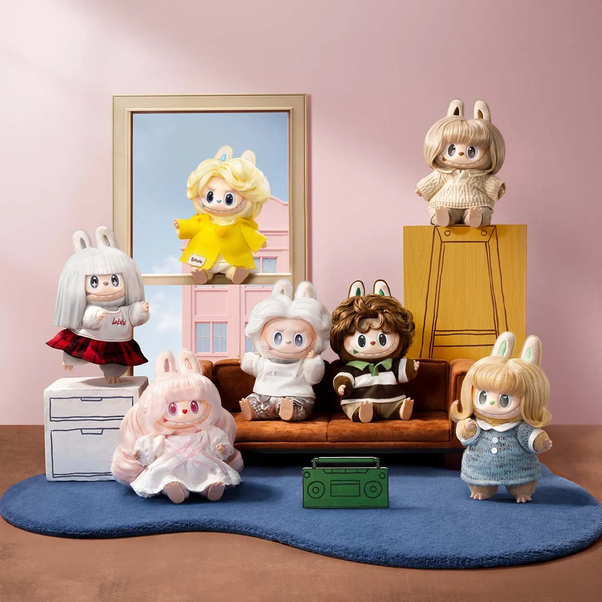 Labubu Velvet Noon Plush Keychain | POP MART Hair Salon Series