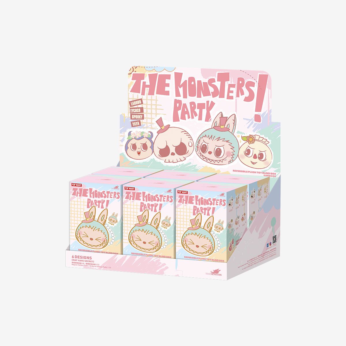 The Monsters Party Reversible Plush Blind Box – Cute Collectible Plush Keychains