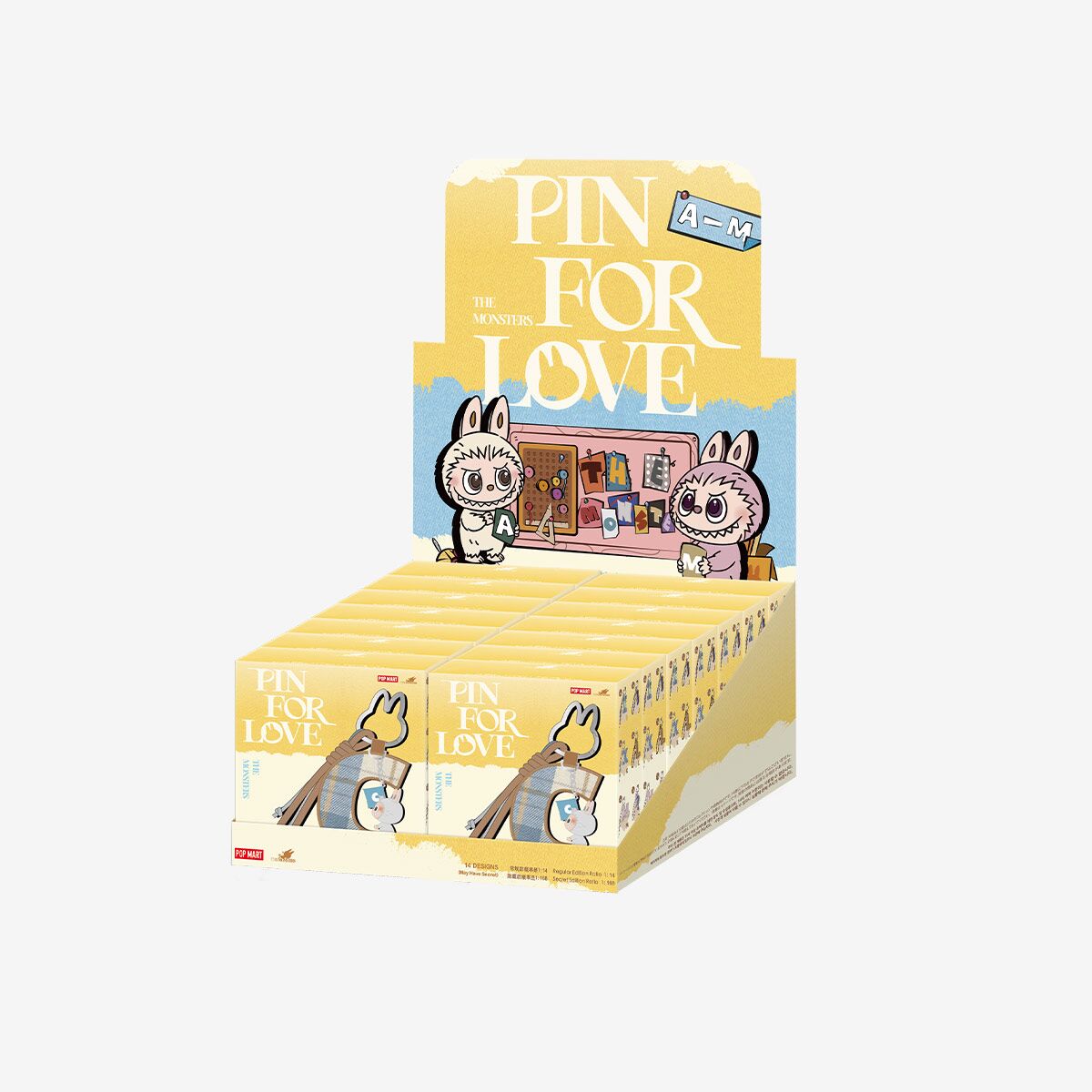 Labubu Letter Pendant Blind Box (A–M) – Pin for Love Series Collectibles