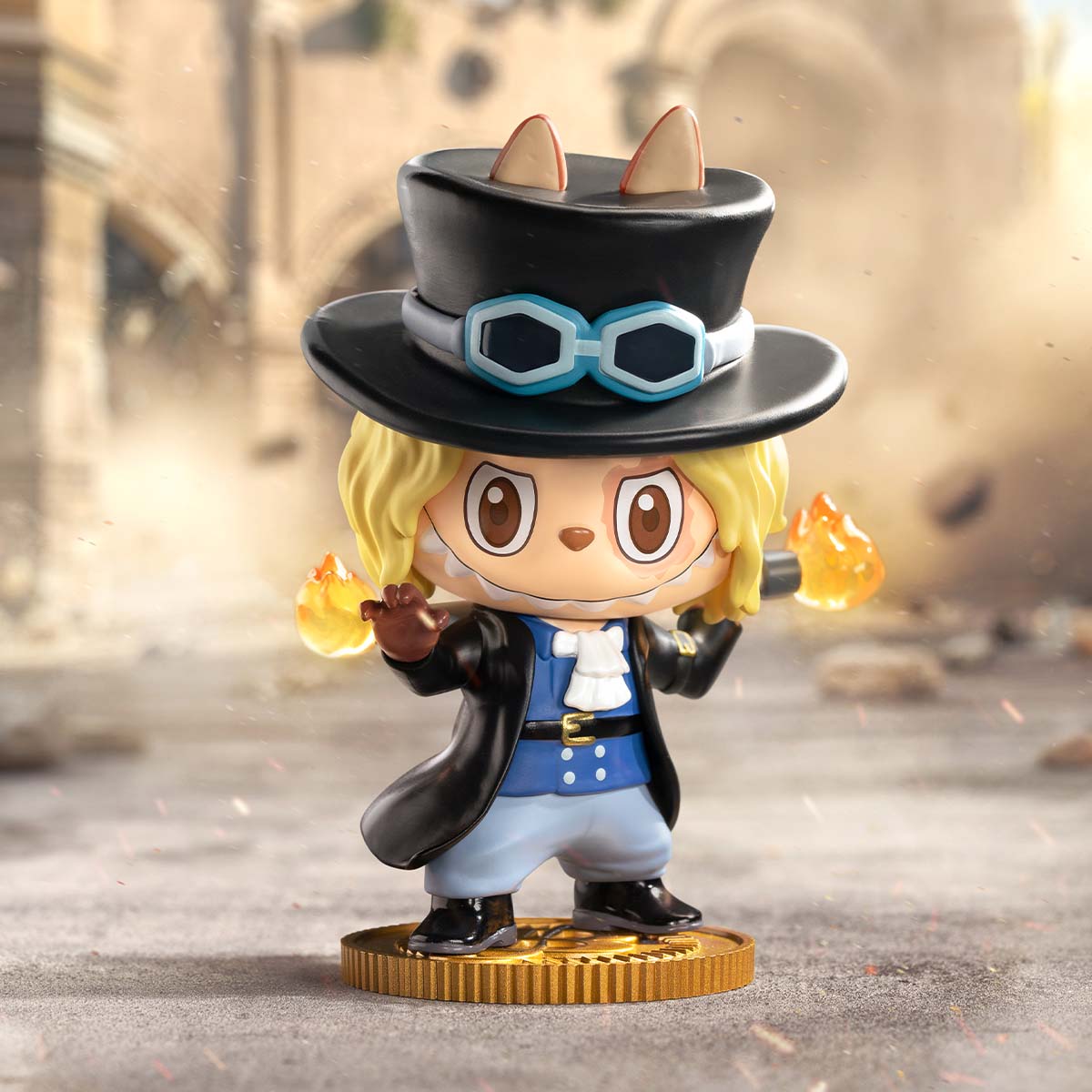 Labubu × One Piece Sabo Figurine – Limited Edition Collectible